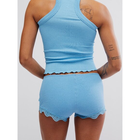 FREE PEOPLE Classic Twist Shorties / Air Blue - Picture 3 of 12
